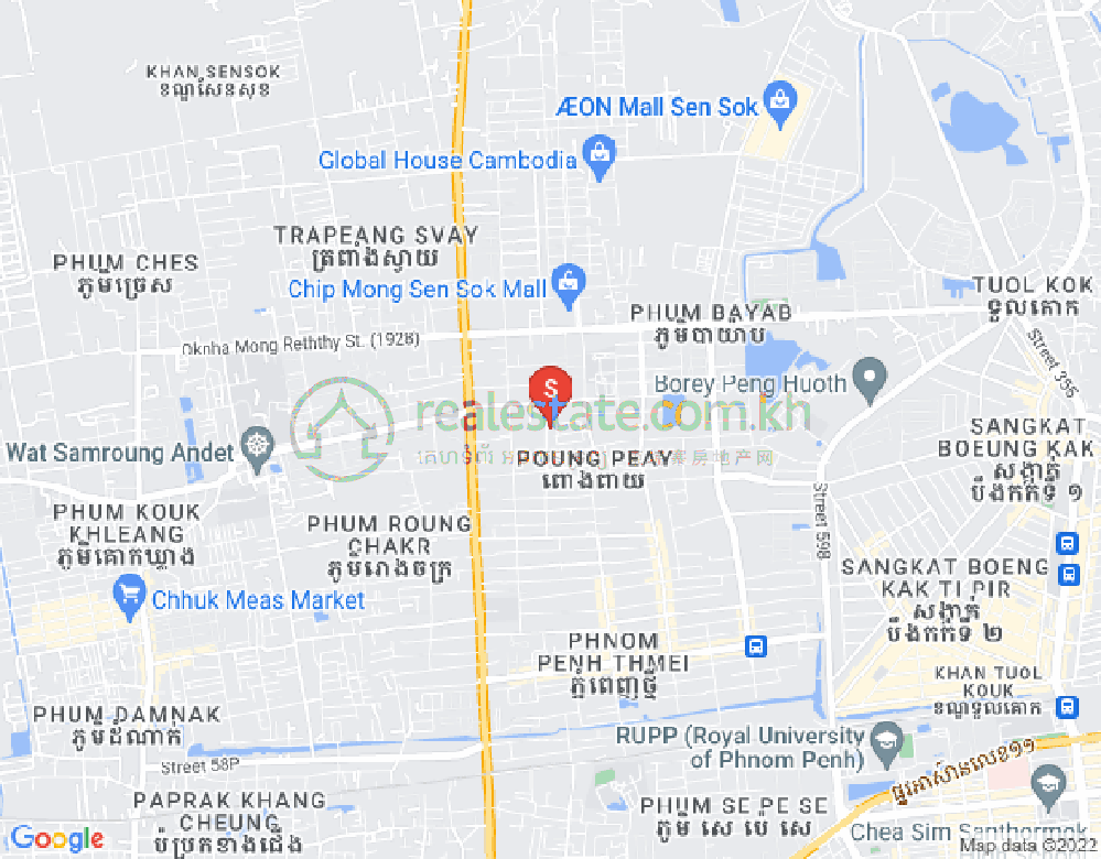 뉴 프놈펜, 모리 속도 구, 프놈펜 지도