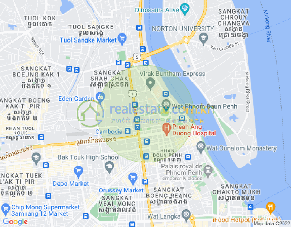 Mapa: Chakto Mukh, Daun Penh, Phnom Penh