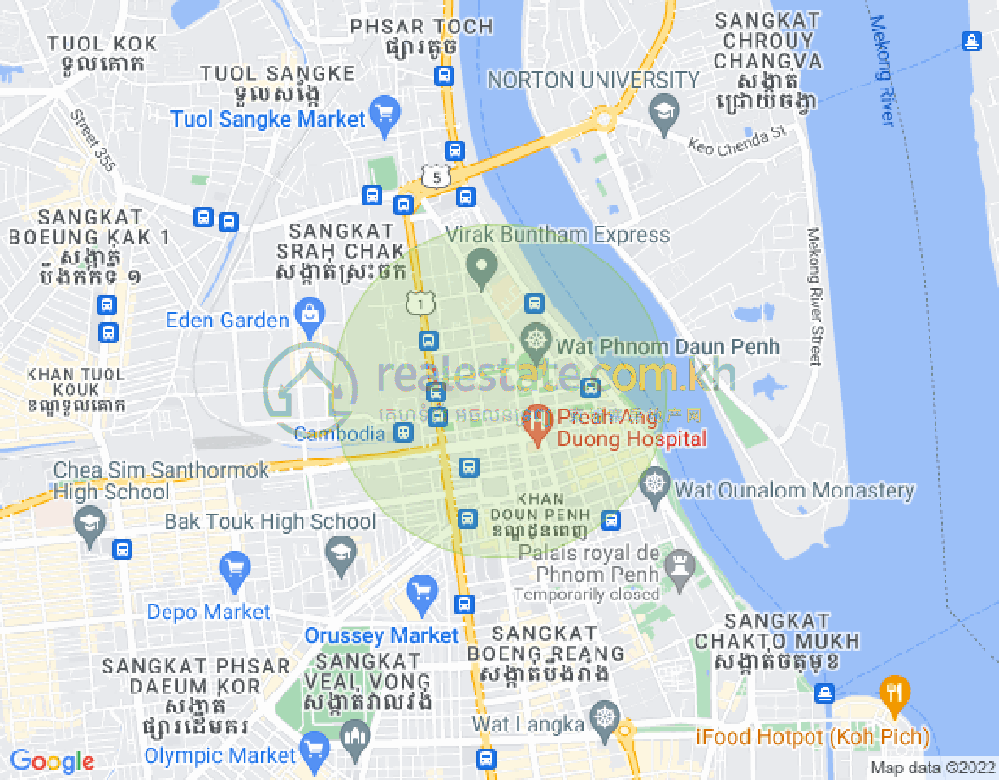Carte de Phsar Chas, Daun Penh, Phnom Penh
