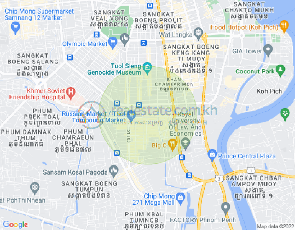 Карта Тул Том Пунг 1, Чамкармон, Пномпень
