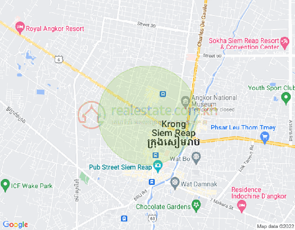 Svay Dangkum分区, 暹粒地图