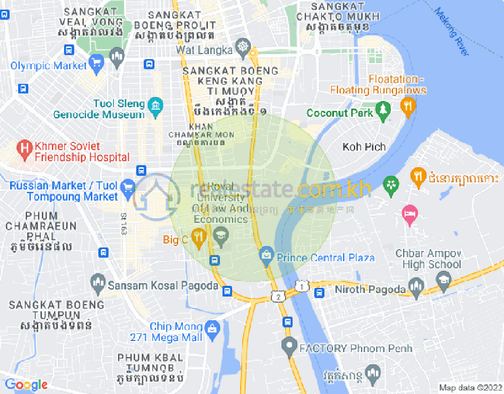 Carte de Chak Angrae Leu, Meanchey, Phnom Penh