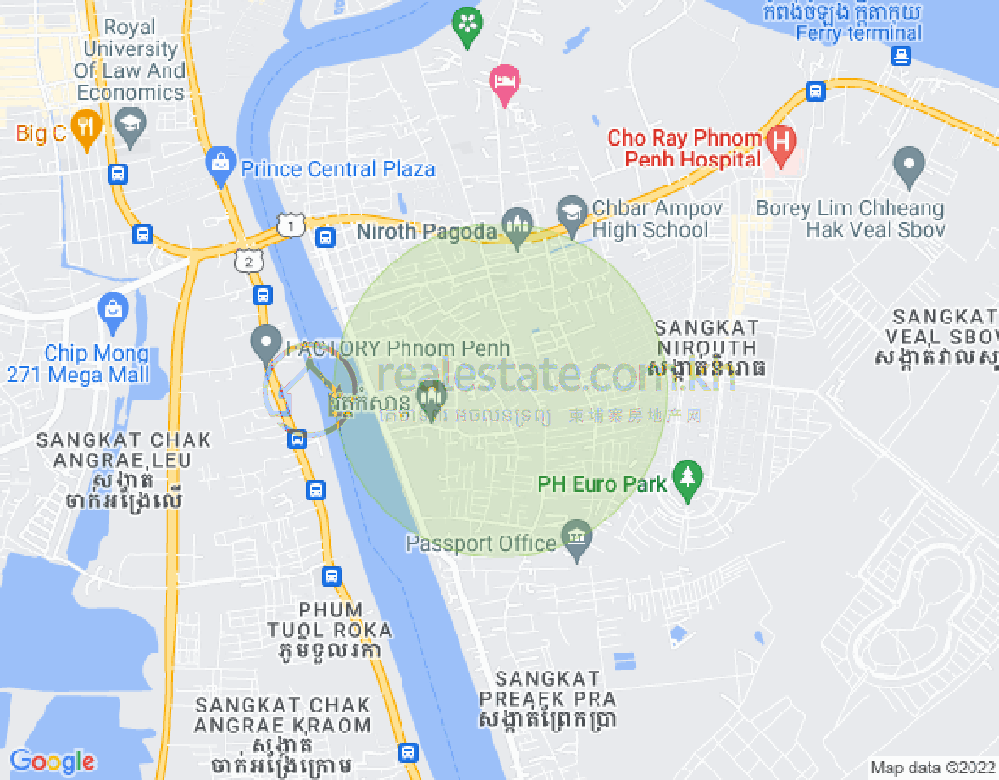 铁桥头区I分区, 铁桥头区, 金边地图