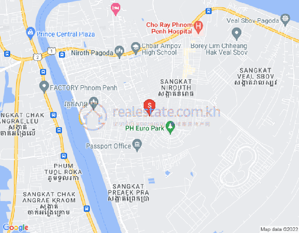 Mapa: Nirouth, Chbar Ampov, Phnom Penh