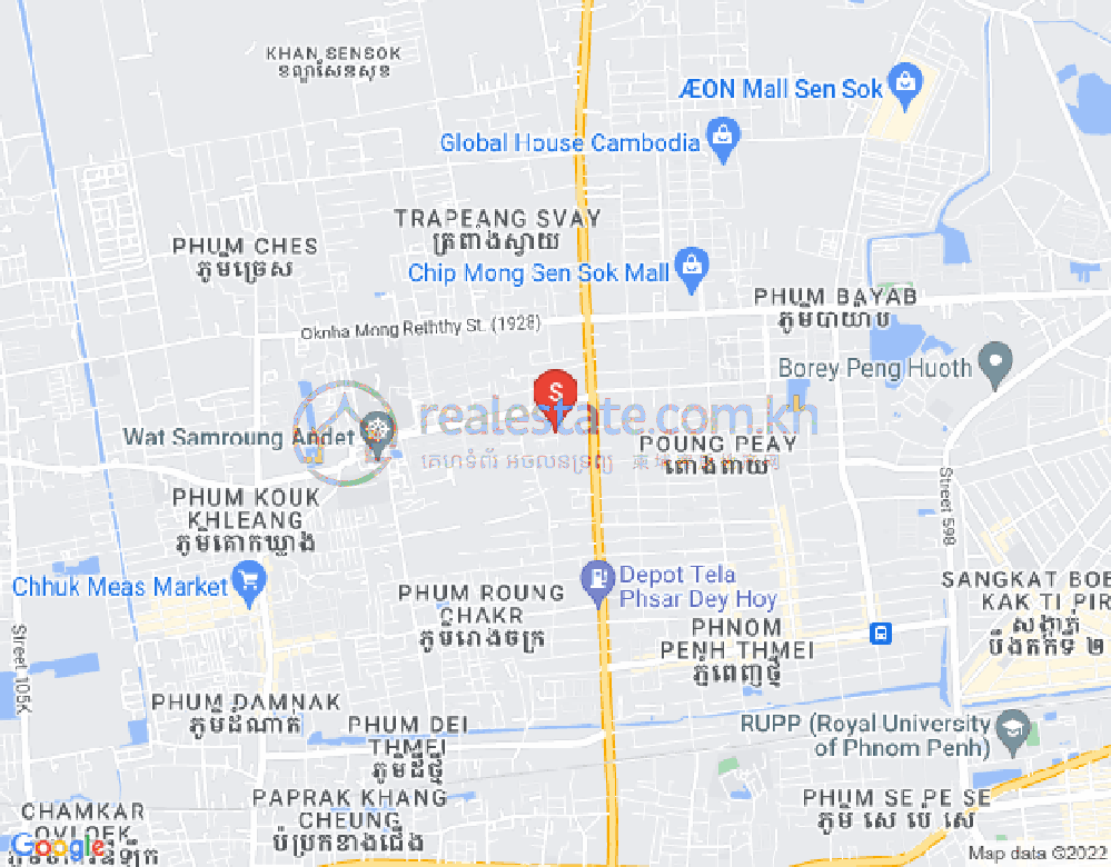 ផែនទី គោកឃ្លាំង, សែនសុខ, ភ្នំពេញ