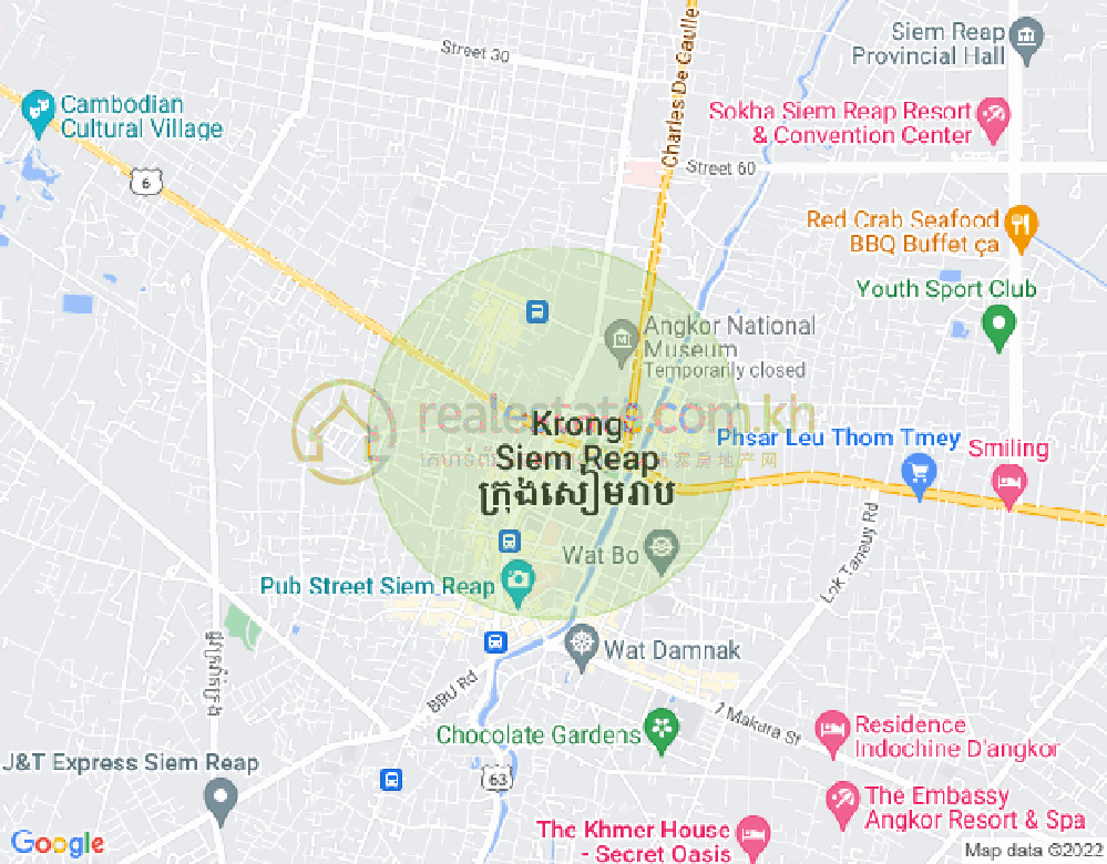 Carte de Svay Dankum, Siem-Réap