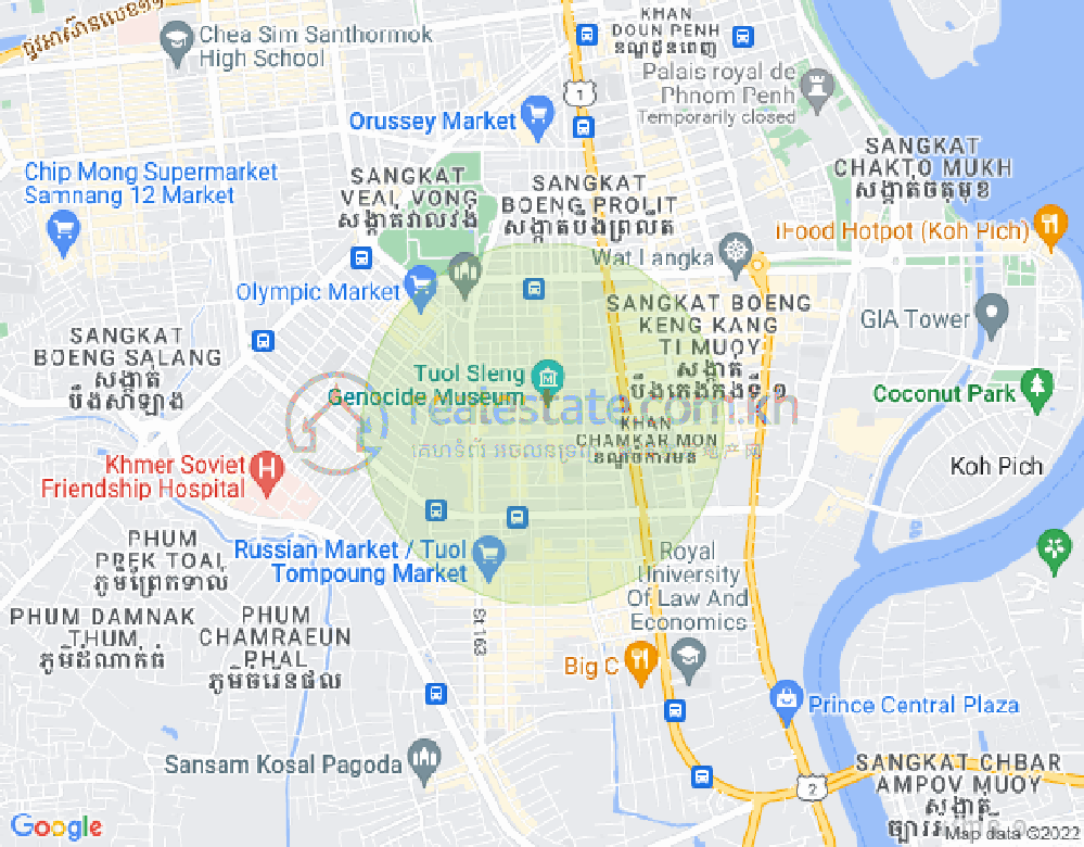 Map of BKK 3, Boeng Keng Kang, Phnom Penh