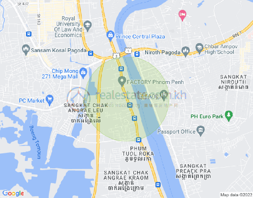 แผนที่ Chbar Ampov I, จบาร์อamเปา, พนมเปญ