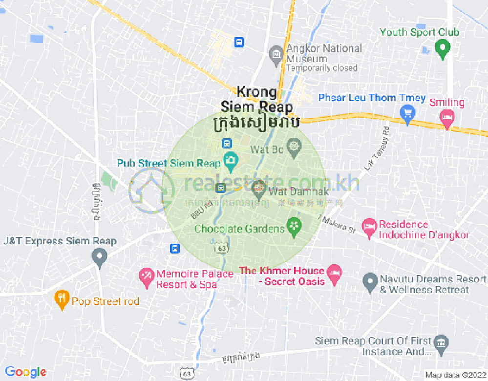 Sala Kamraeuk县, 暹粒地图