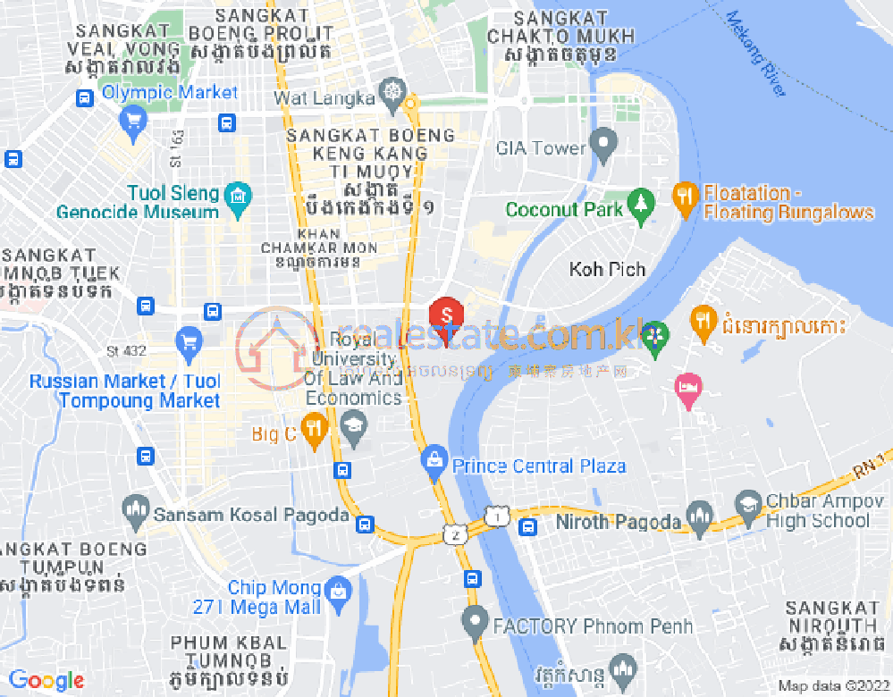 百色河分区, 占卡蒙, 金边地图