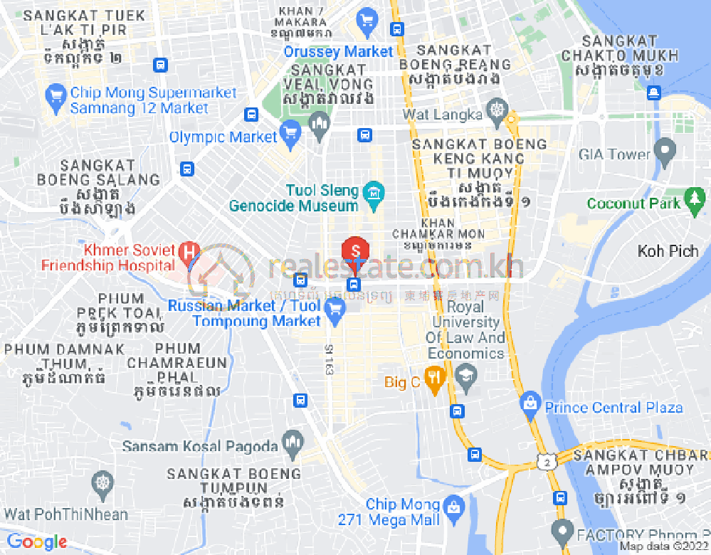Map of BKK 3, Boeng Keng Kang, Phnom Penh