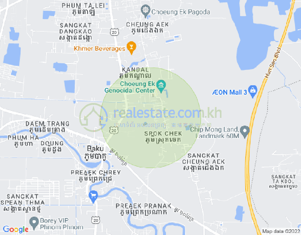 Map of ChamkarDong Street  217, Cheung Aek, Dangkao, Phnom Penh