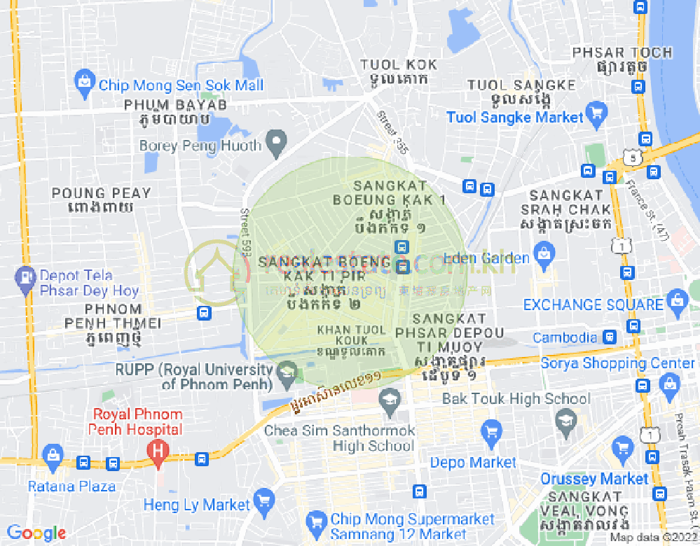 宣城2, 堆谷区, 金边地图