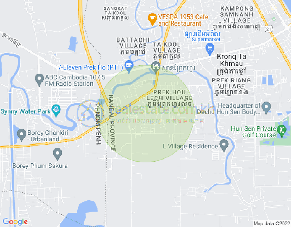 แผนที่ แปรกโฮ, ตาเขมา, กันดาล