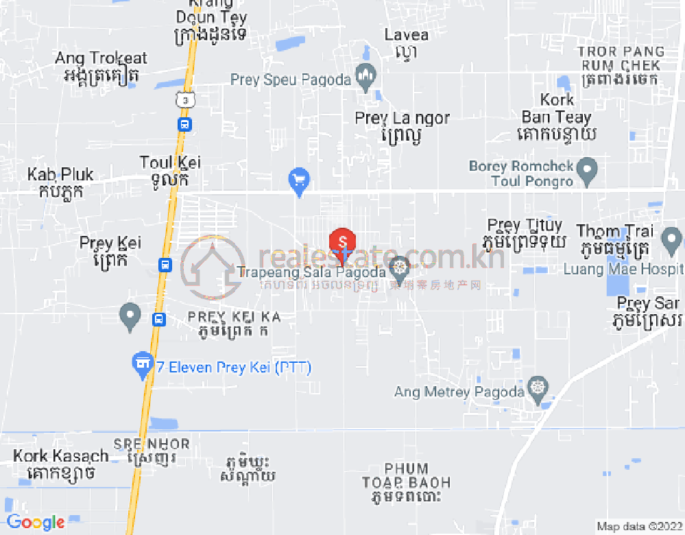 Carte de Pong Tuek, Dangkao, Phnom Penh