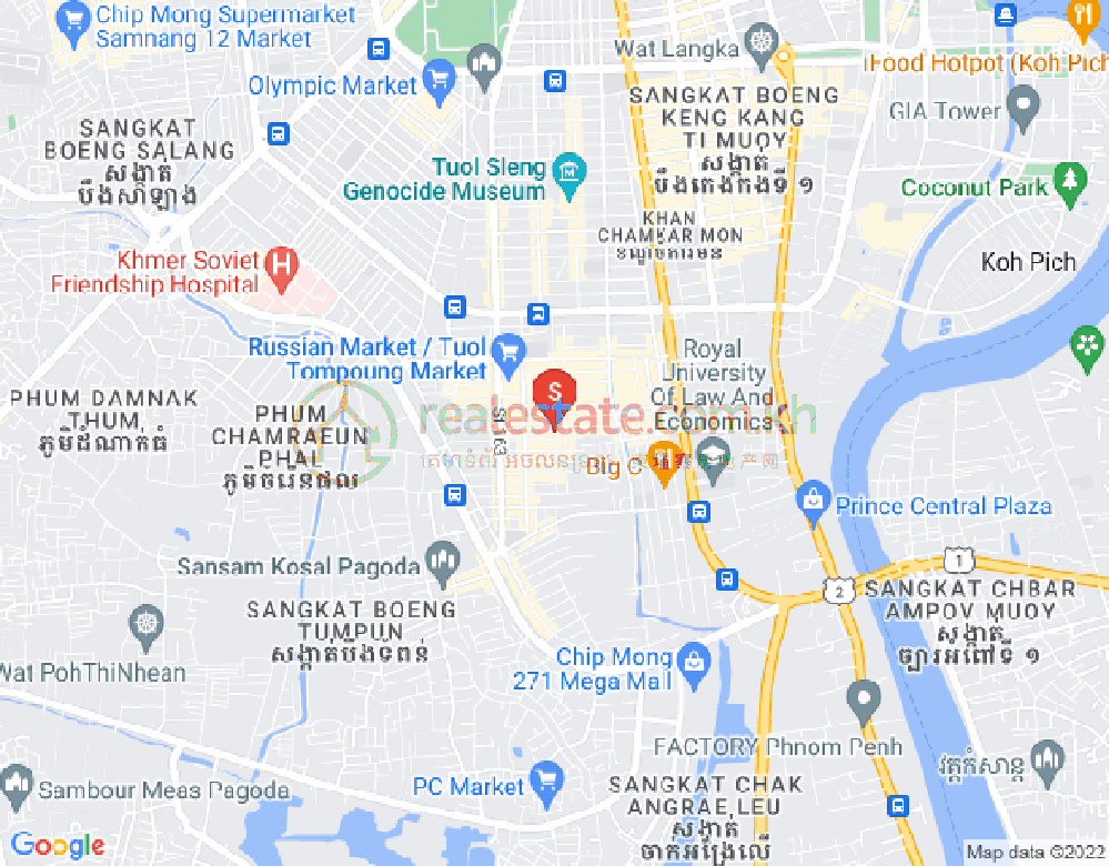 Mapa: Toul Tum Poung 1, Chamkarmon, Phnom Penh
