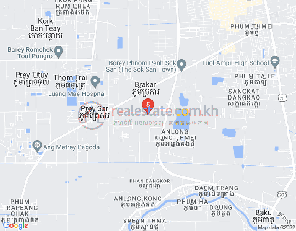 Carte de Prey Sa, Dangkao, Phnom Penh