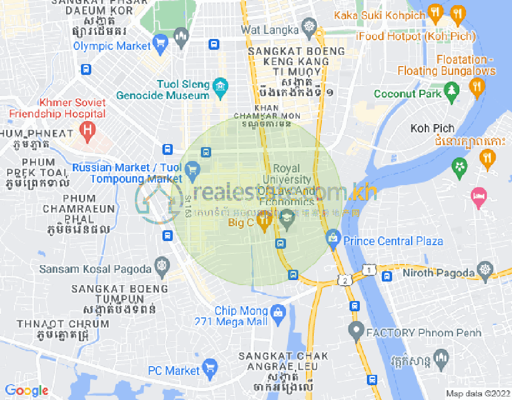แผนที่ บึงตระเบก, จัมการมอน, พนมเปญ
