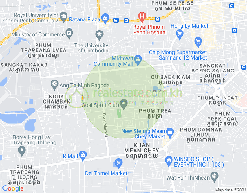 Mapa: 2004, Ou Baek K'am, Sen Sok, Phnom Penh
