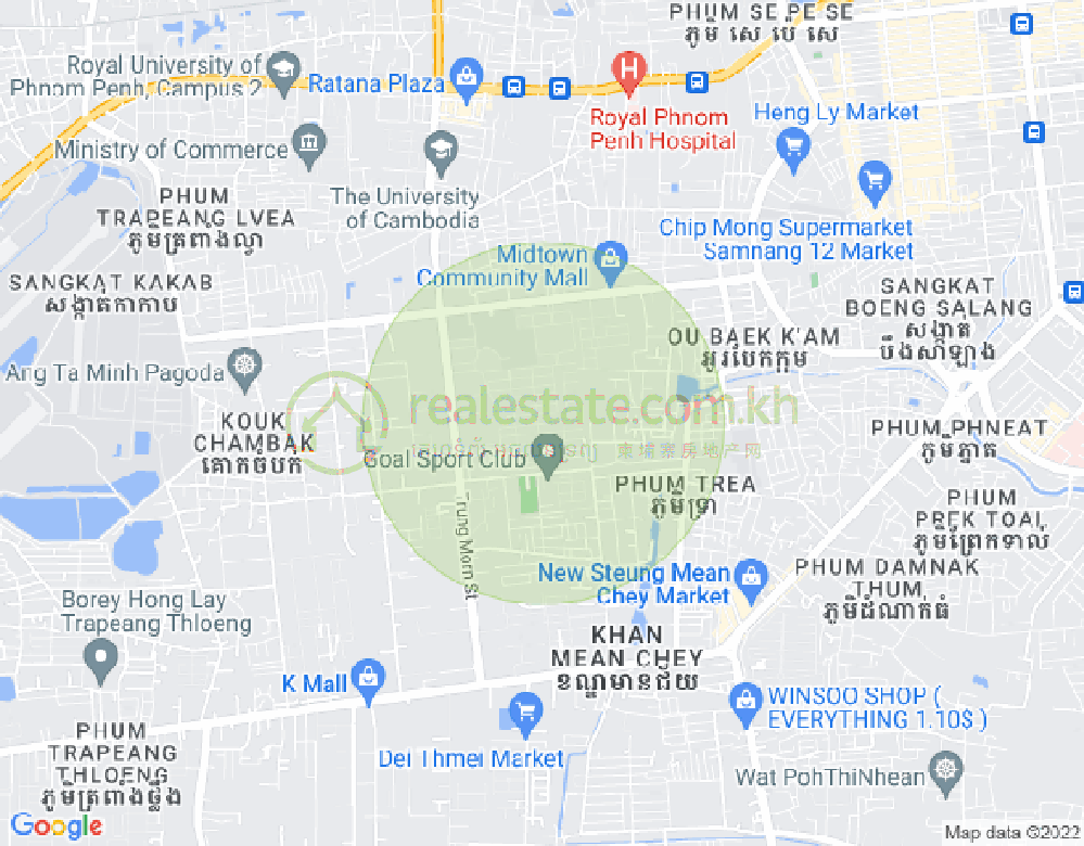 Mapa: 2004, Ou Baek K'am, Sen Sok, Phnom Penh