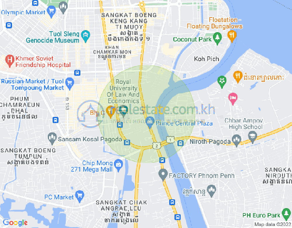 百色河分区, 占卡蒙, 金边地图