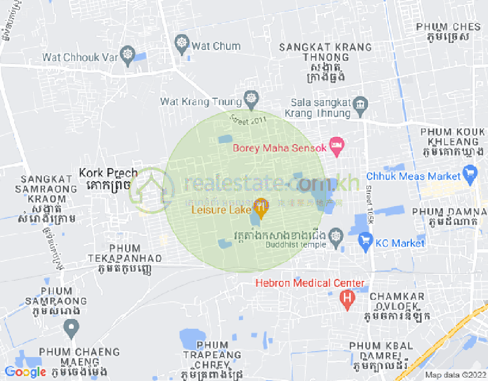 Carte de Krang Thnong, Sen Sok, Phnom Penh