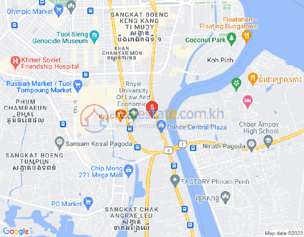 百色河分区, 占卡蒙, 金边地图