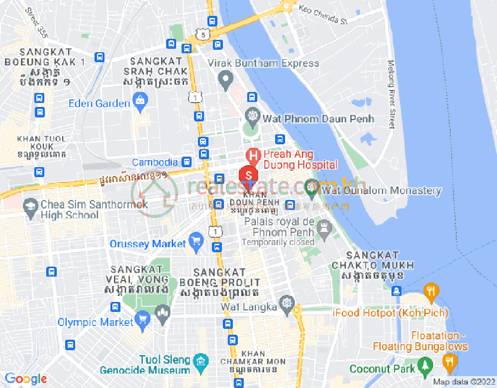 新街市3分区, 隆边区, 金边地图
