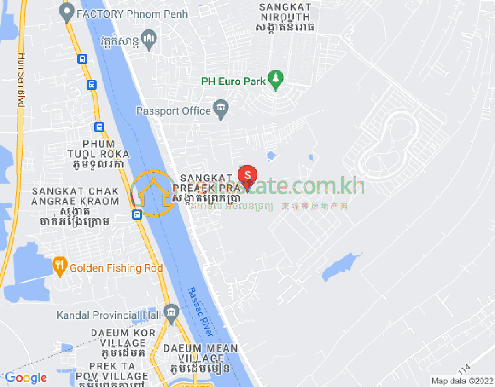Map of Preaek Pra, Chbar Ampov, Phnom Penh