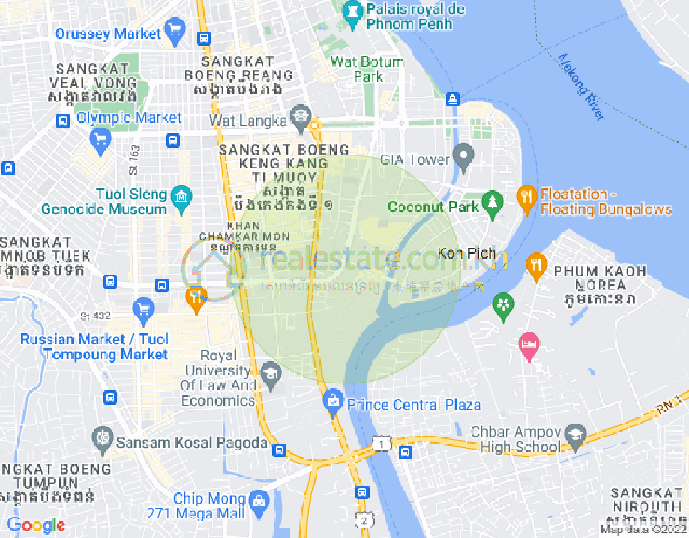 แผนที่ โตนเลบาสัก, จัมการมอน, พนมเปญ