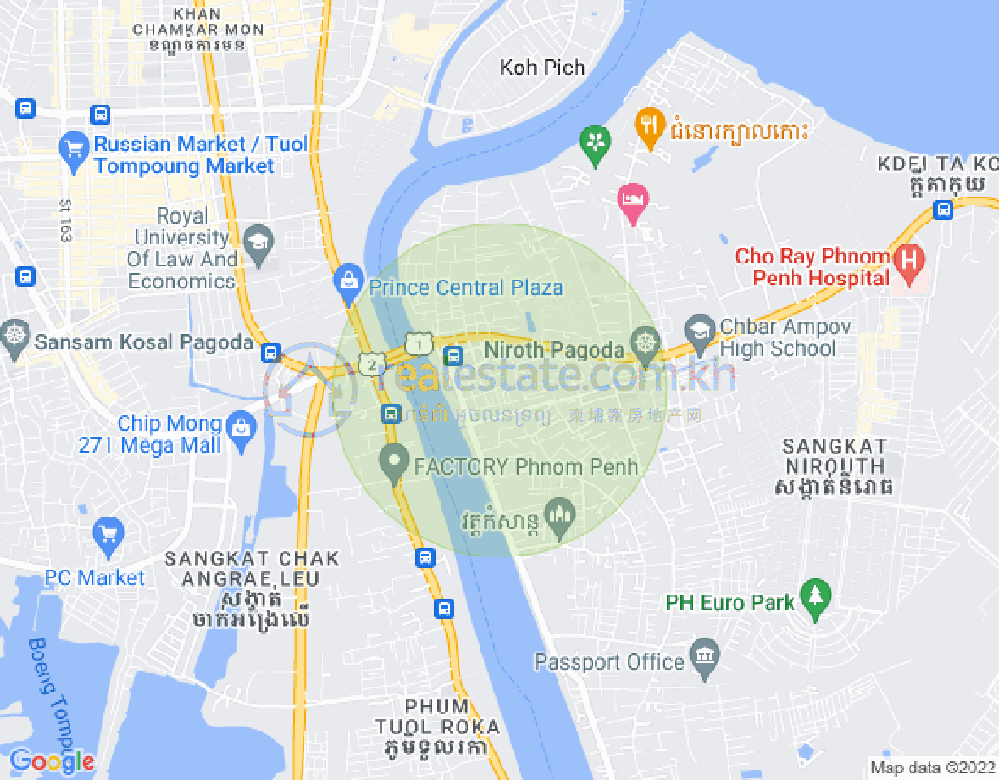 Map of Chbar Ampov I, Chbar Ampov, Phnom Penh