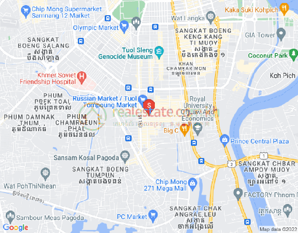 ផែនទី ទួលទំពូង១, ចំការមន, ភ្នំពេញ