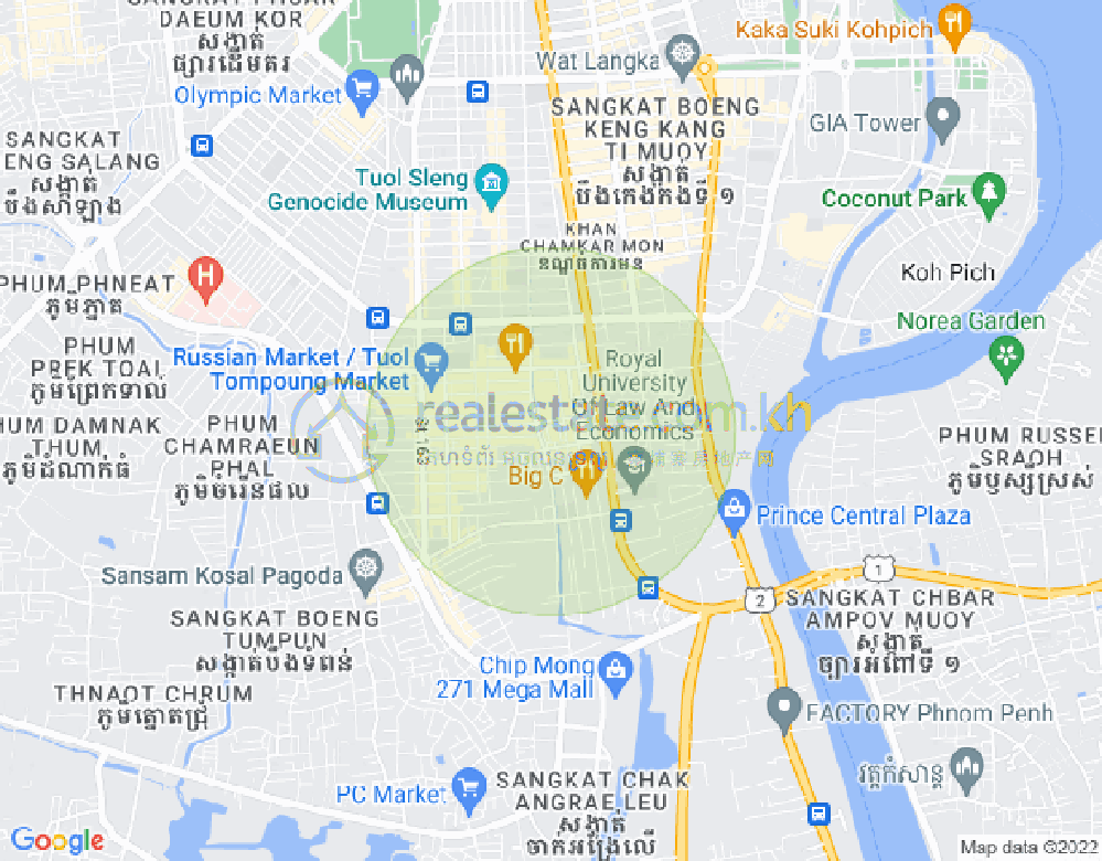 万禾密分区, 占卡蒙, 金边地图