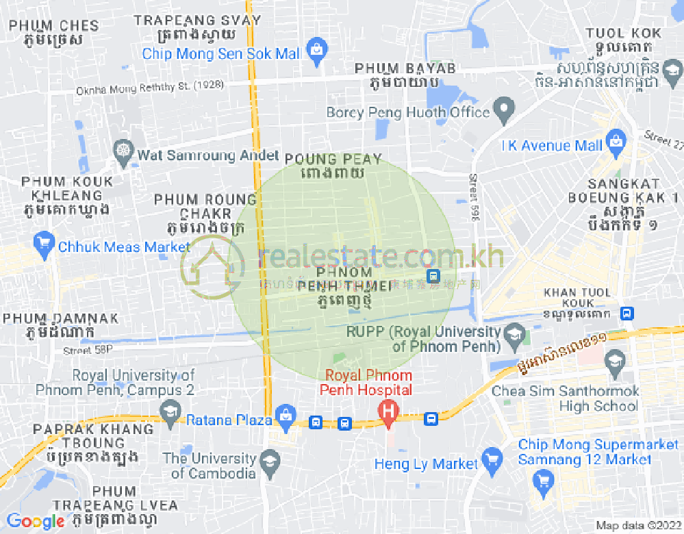 Mapa: Phnom Penh Thmey, Sen Sok, Phnom Penh