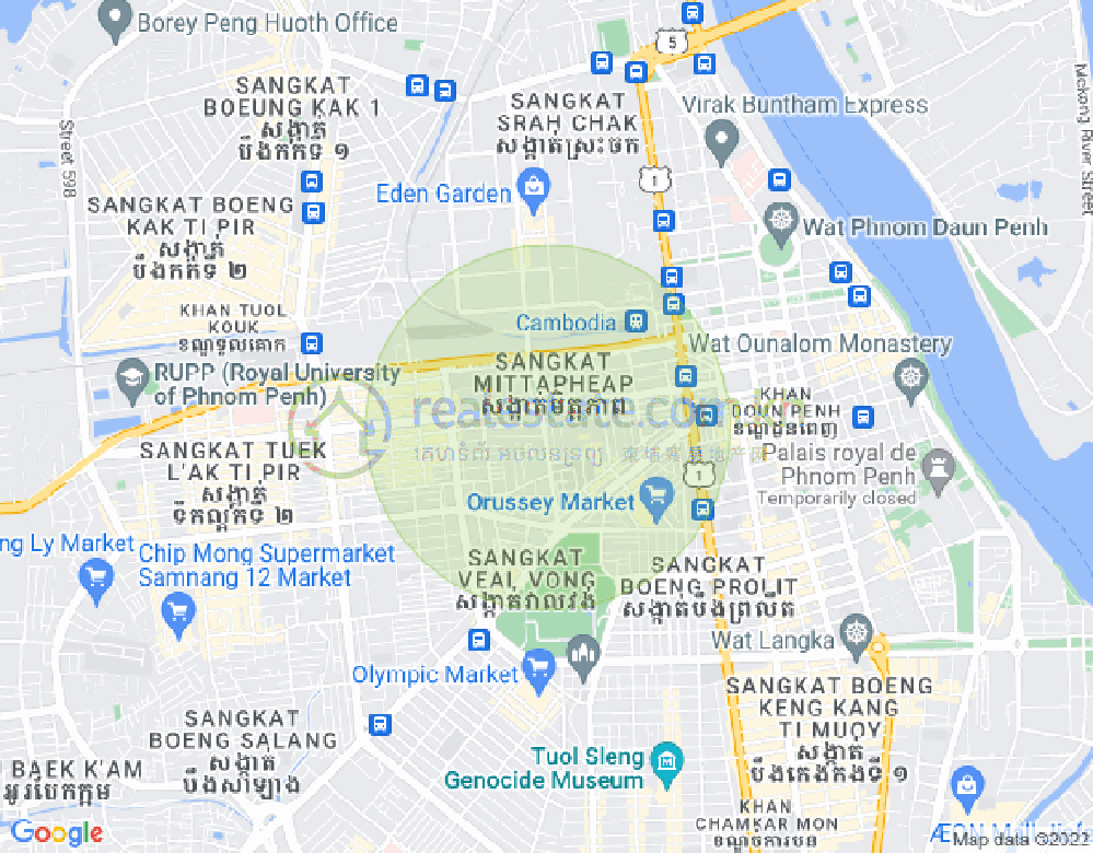 ミッタピアップ, 7マカラ, プノンペンの地図