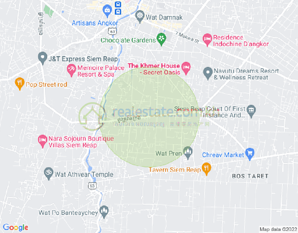 Mapa: road Ring, Sala Kamraeuk, Siem Reap