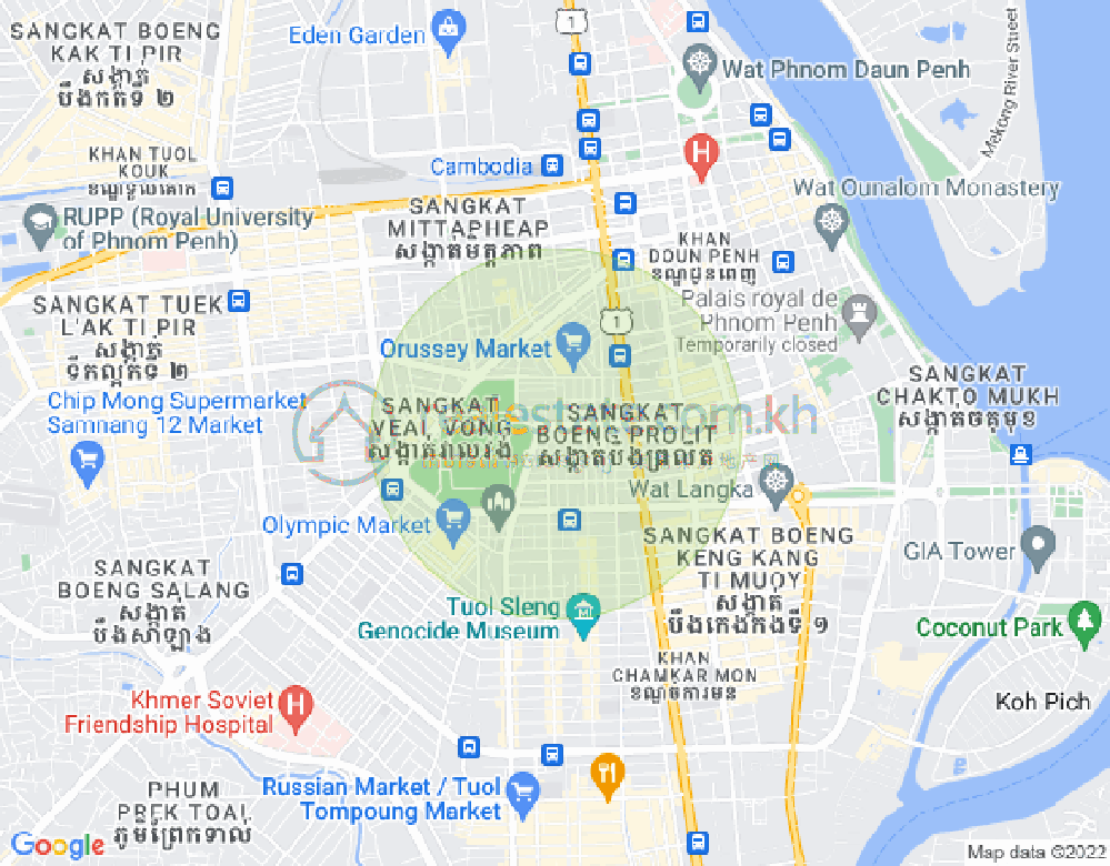 Boeung Prolit分区, 马卡拉区, 金边地图