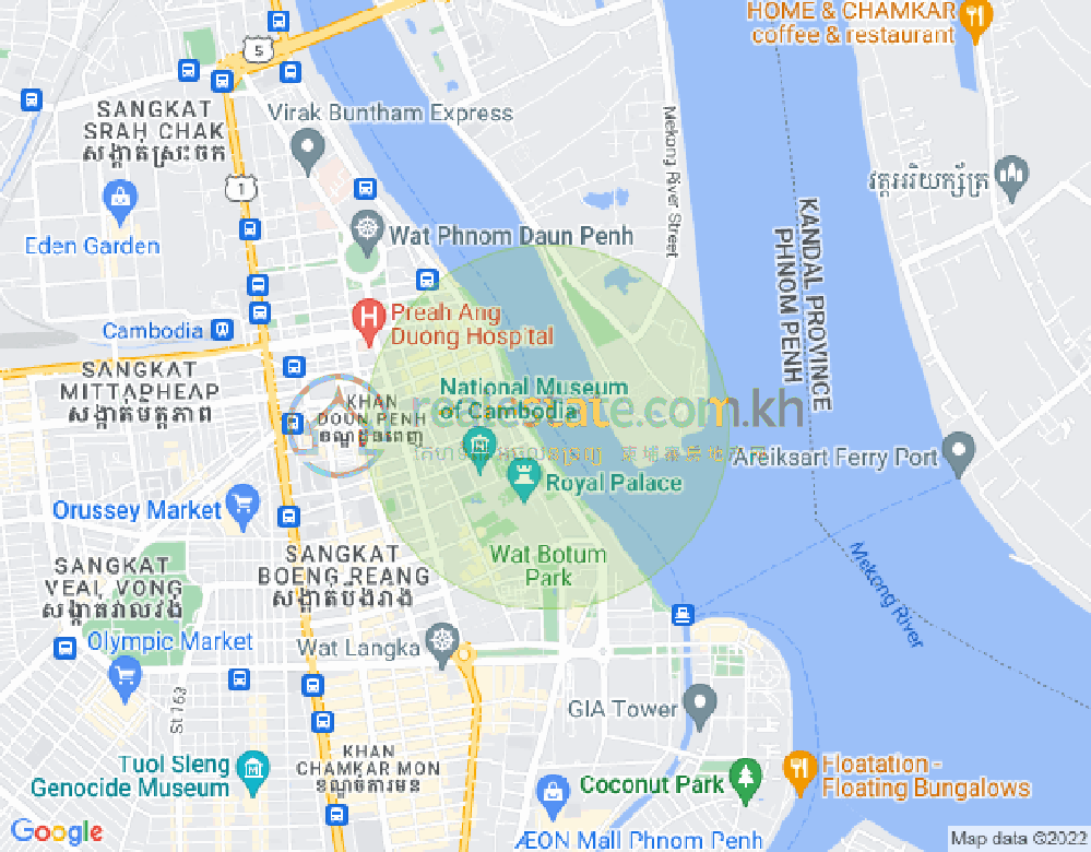 Карта Чакто Мукх, Доун Пень, Пномпень