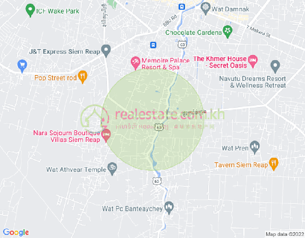 Carte de Siem-Réap