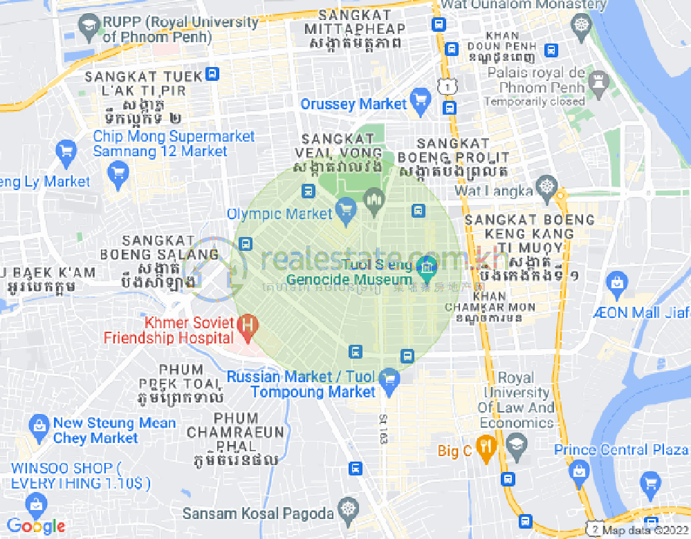 Map of Toul Svay Prey 1, Boeng Keng Kang, Phnom Penh