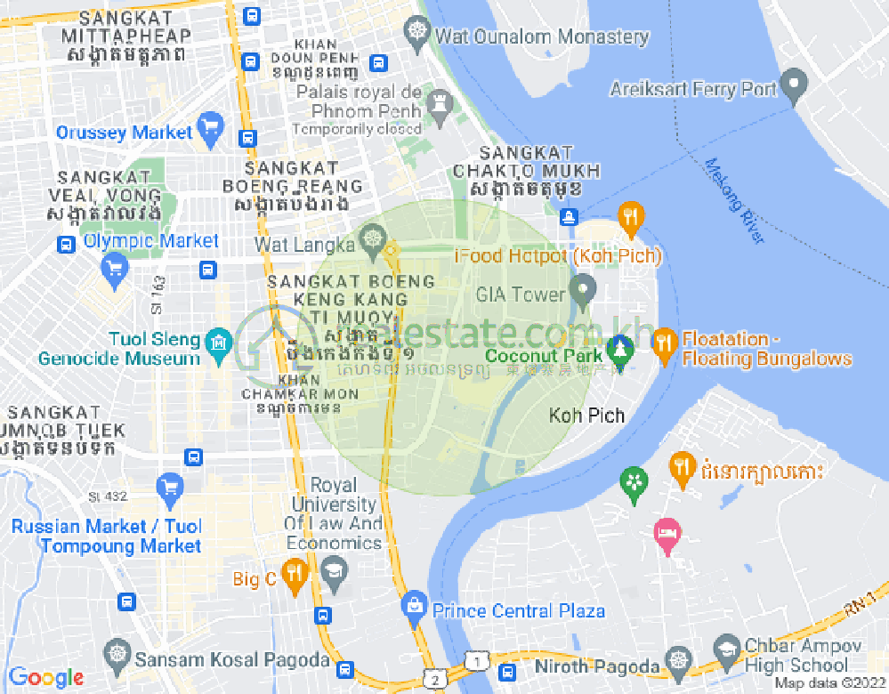 百色河分区, 占卡蒙, 金边地图