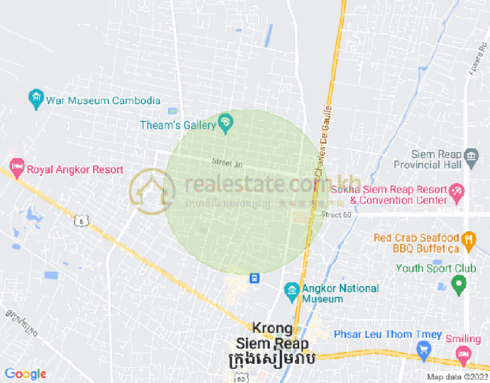 Kouk Chak 分区, 暹粒地图