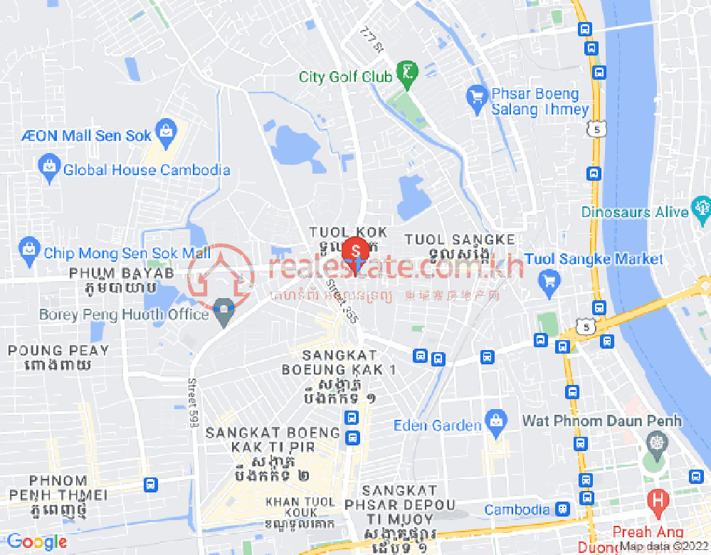 Chrang Chamres 2分区, 雷西郊区, 金边地图