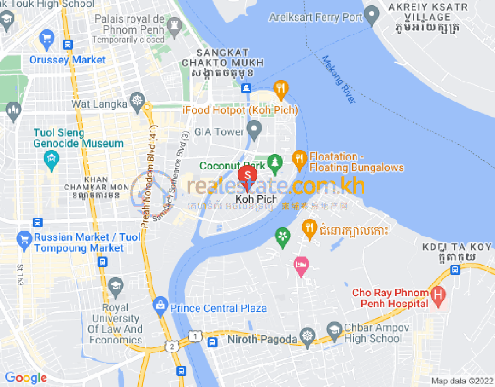 百色河分区, 占卡蒙, 金边地图