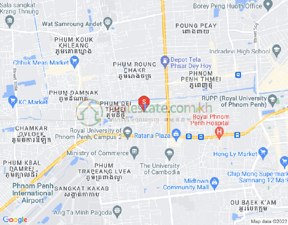 Карта Пномпень Тхмей, Сен Сок, Пномпень