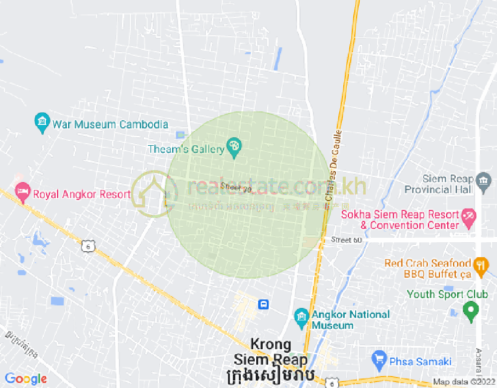 Kouk Chak 分区, 暹粒地图