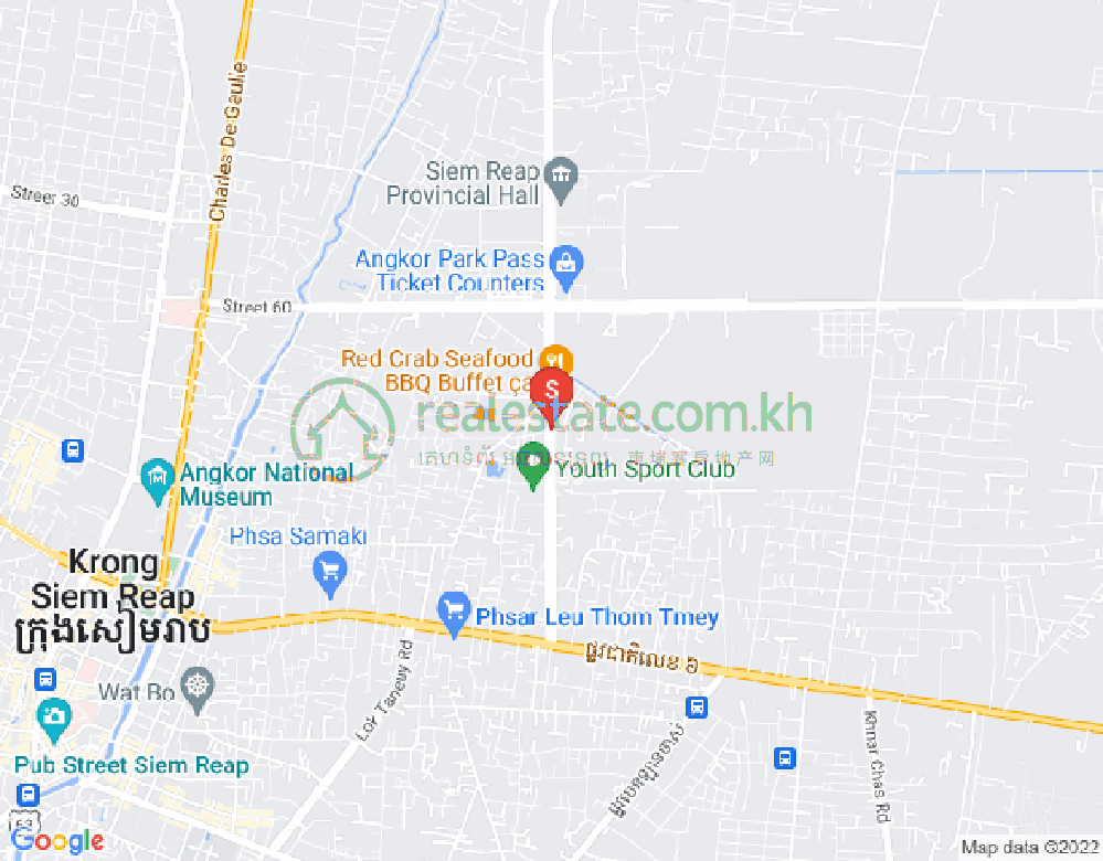 Sla Kram 分区, 暹粒地图