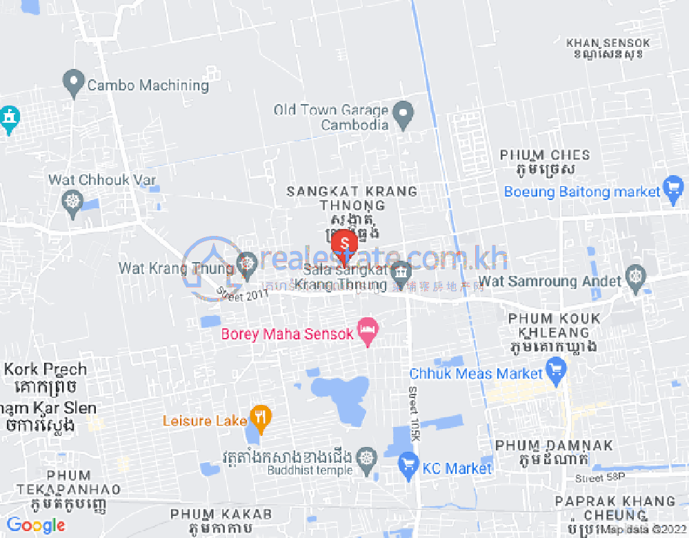 Carte de Krang Thnong, Sen Sok, Phnom Penh