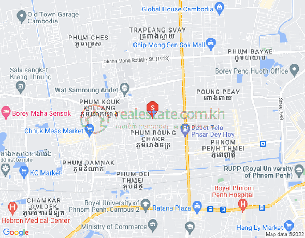 Mapa: Krang Thnong, Sen Sok, Phnom Penh
