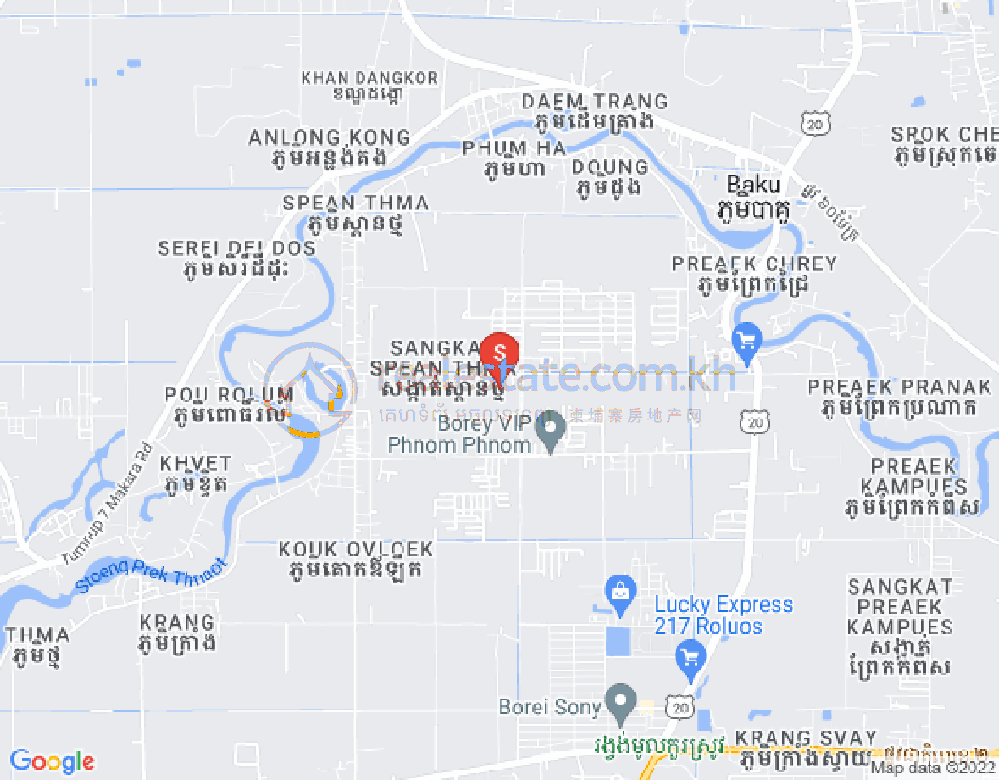 Mapa: Spean Thma, Dangkao, Phnom Penh